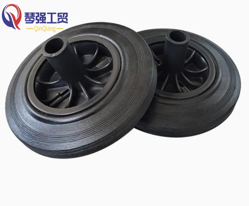 8 Inch Trash Bin Solid Rubber Wheel Can Dustbin Wheel