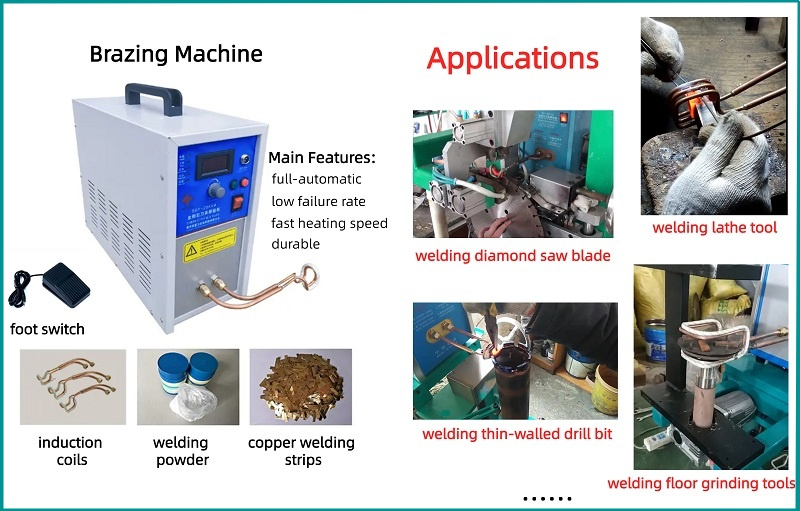 Пайка алмазных дисков 30кВт, станок для ленточных пил