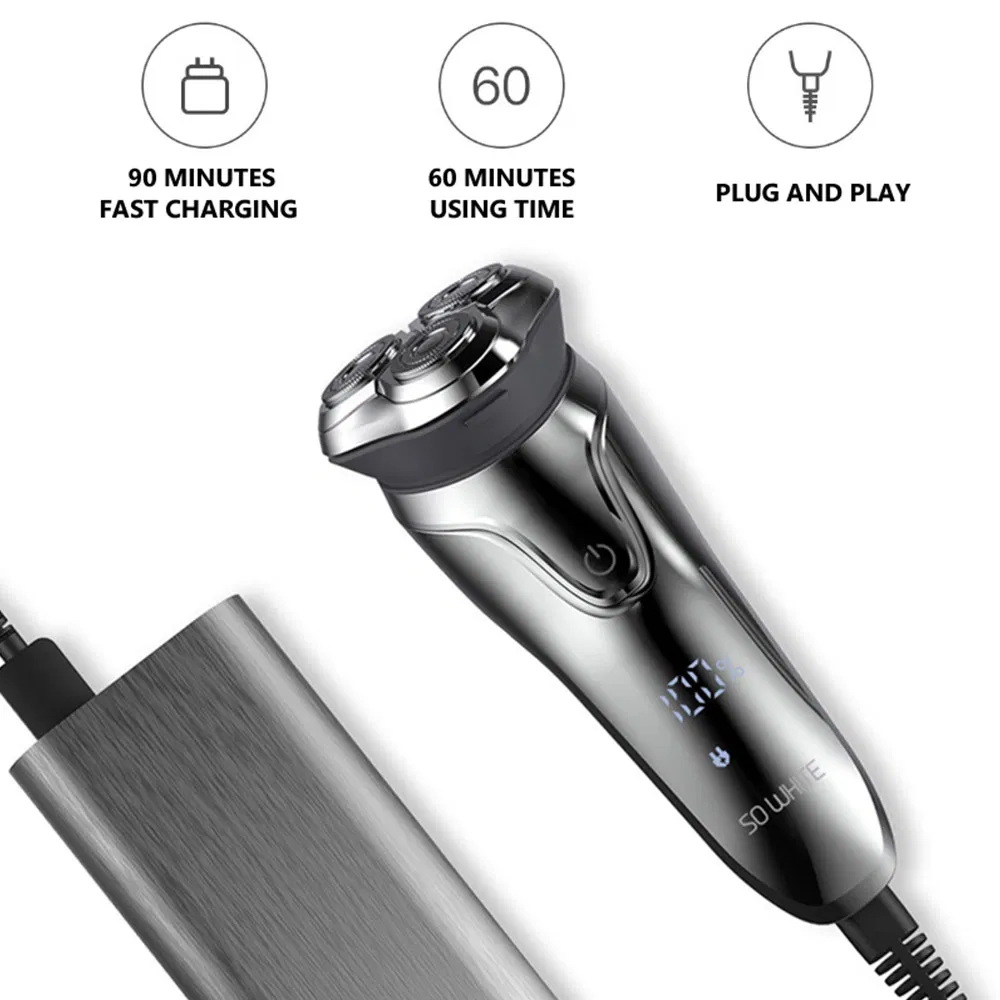 Electric Shaver Smart Fast Charging Floating Razor Facial Hair Trimmer
