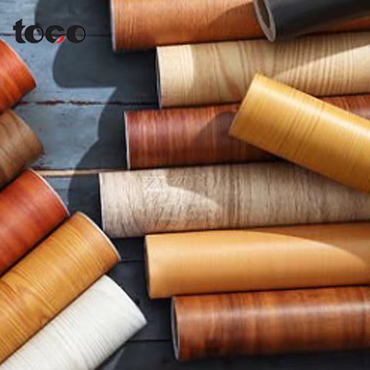 Most Popular Wooden Grain Decorative Wallpaper Sticker Foil PVC Plastic Furniture Film