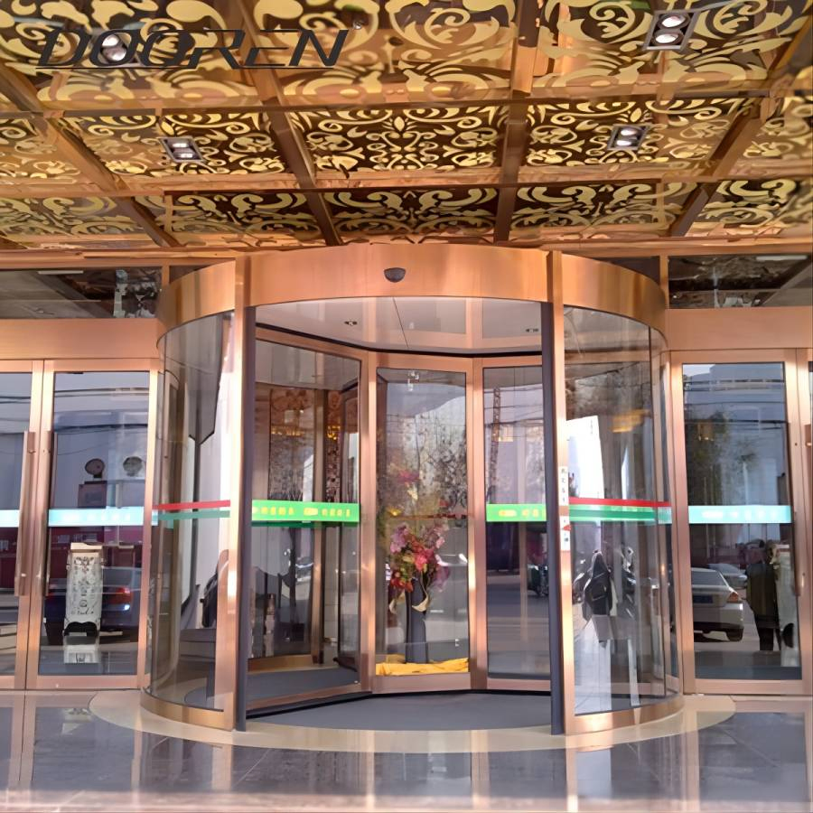 Manual or Automatic Revolving Door, 2 Wings, 3 Wings or 4 Wings Revolving Door