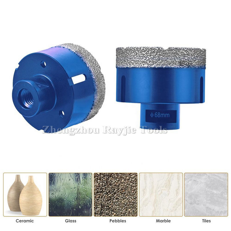 6mm-100mm Vacuum Brazed Dry Wet Diamond Core Drill Bit Triangle Shank Tile Hole Saw Hole Cutter for Tile Marble Granite Glass