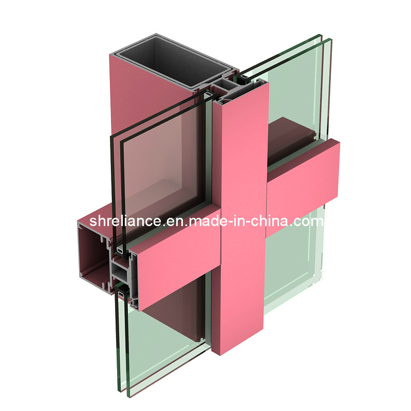 Aluminium Aluminum Extrusion Profiles for Curtain Wall (RAL-598)