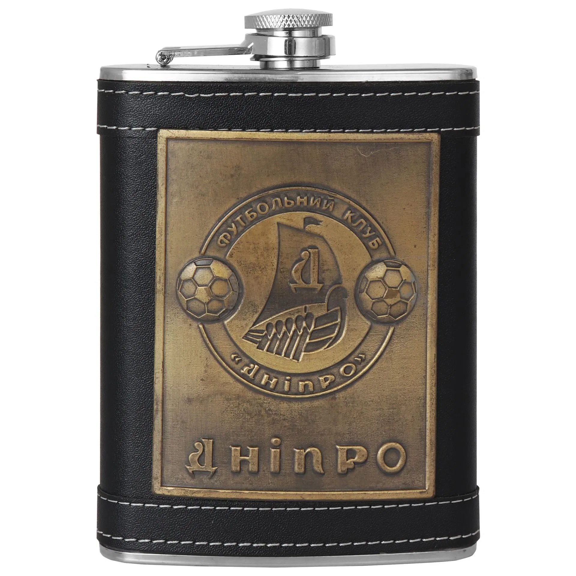 Men′ S Hip Flask for Liquor 304 Stainless Steel Flask PU Leather Wraped