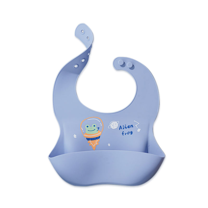 Hot Selling Food Grade Soft Waterproof Silicone Baby Bib with Food Catcher