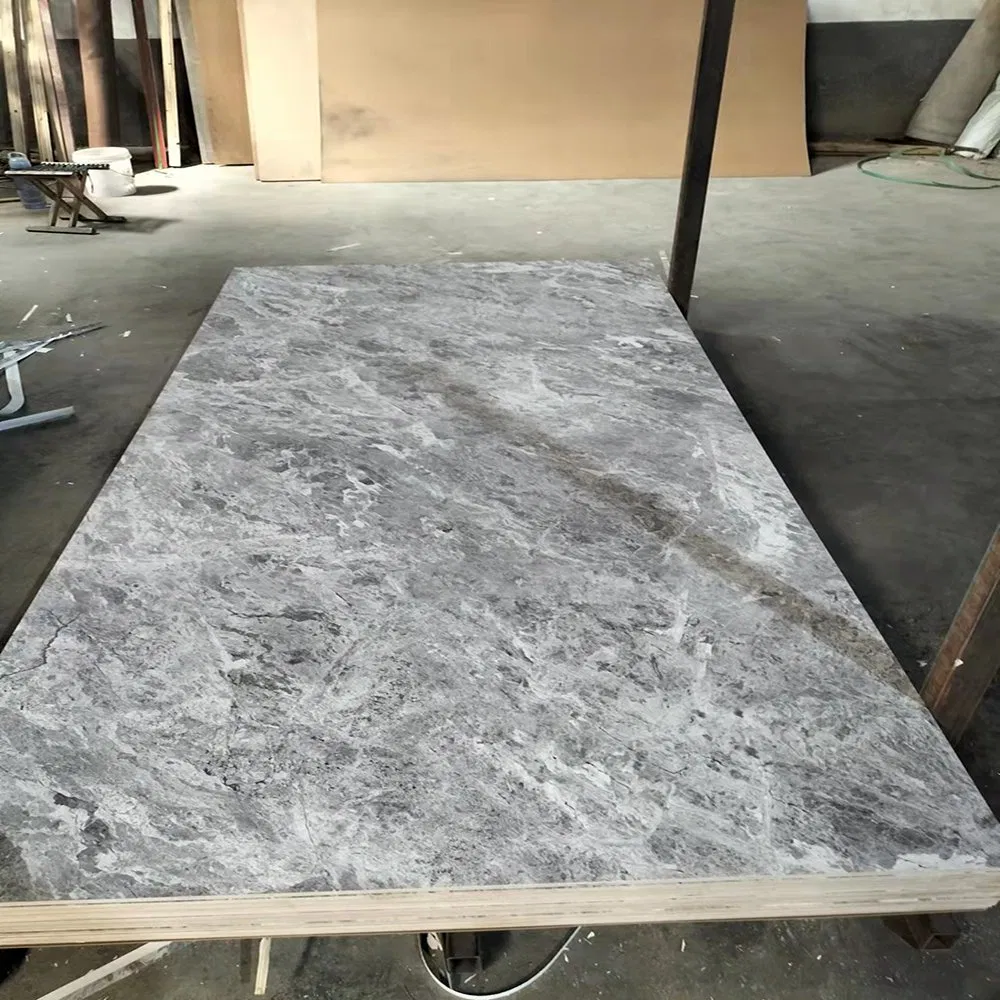 Wood Grain Furniture Board E0 Emission Laminated HPL Melamine Film Faced Plywood / Chipboard / MDF for Kitchen Cabinet Decoration