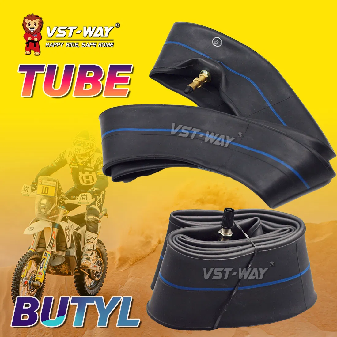 Камера для мотоцикла и велосипеда, резиновая бутиловая, размеры: 275-18, 2.75-17, 300-18