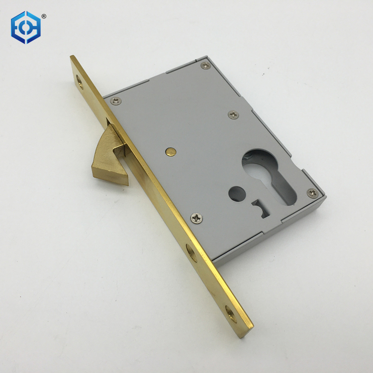 Golden Stainless Steel Mortise Hook Lock Suitable for Sliding Door