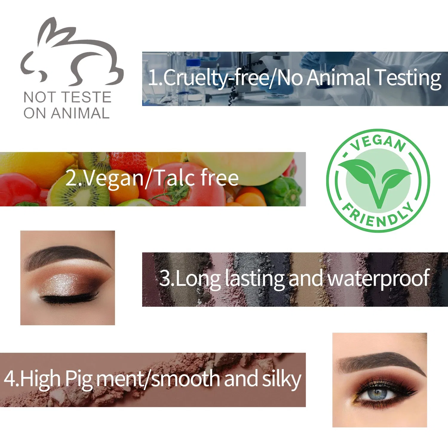 Free Sample Vegan 2 in 1 Make Your Own Brand Eye Shadow Pencil Waterproof