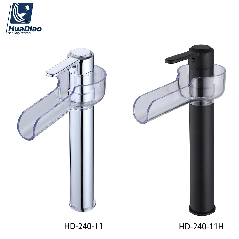 Huadiao Waterful Bathroom Faucet with Single Hole Sink Mixer Tap
