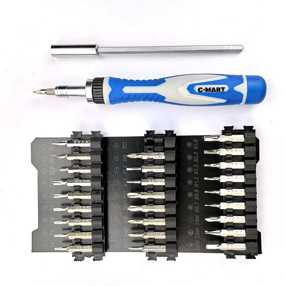 C-Mart 31PC Repairing Electronicscomputerswatch Household Magnetic Mini Precision Ratchet Screwdriver Bit Set