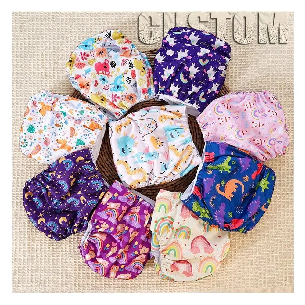 Happy Flute Washable Adjustable Printed Cloth Diaper for Infants Sensitive Skin