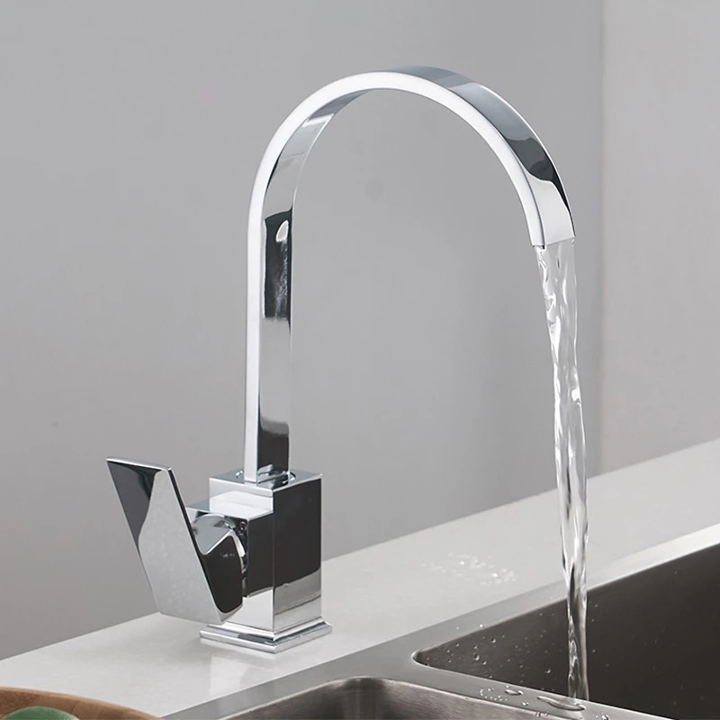 Hotel Bathroom Faucet Basin One Handle Cold Water kitchen Sink Swan Washbasin Single Vanity Brass Spout Kitchen Faucet Kitchen