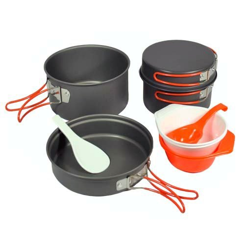 Discount Price Aluminum Outdoor Cooking Hiking Backpacking Camping Cookware Set
