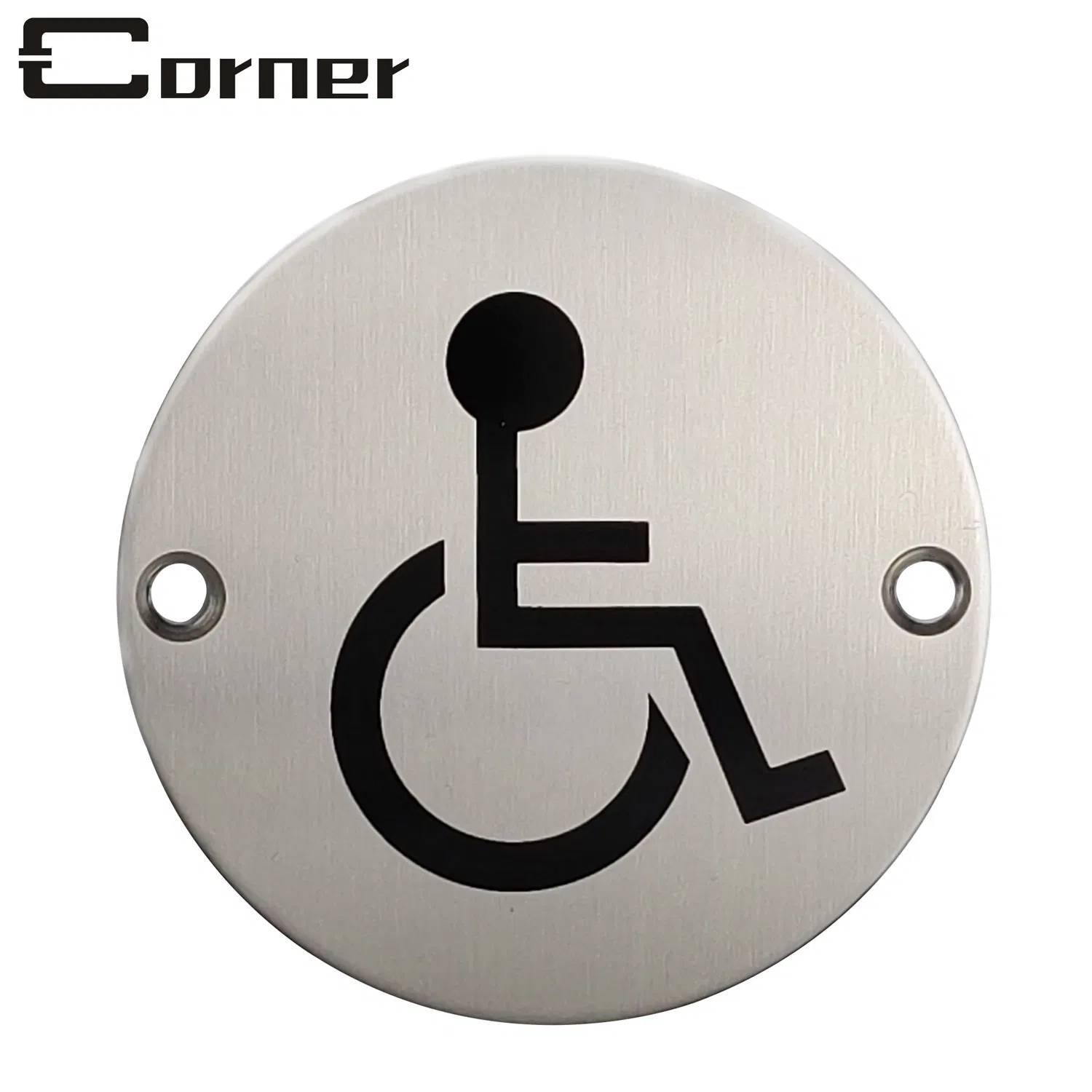 Custom Size Brushed Silk-Print Plate Sign Stainless Steel 201 Baby Change Symbol