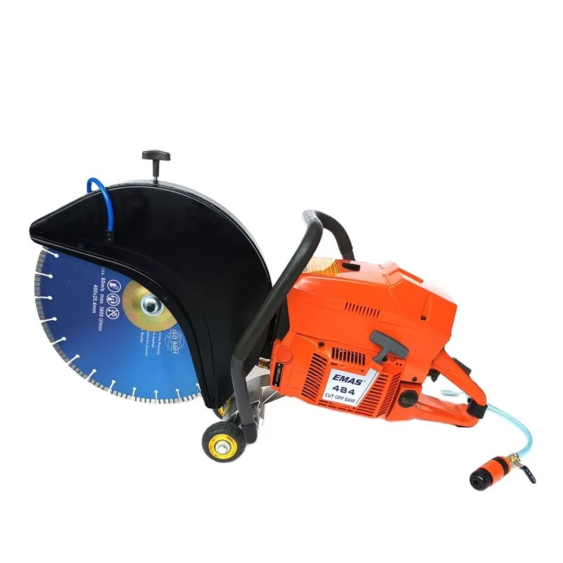 Emas Eht484 86.5cc High Power Petrol Cut off Saw 4.1kw Heavy Duty Concrete Saw for Road Cutting and Construction Work