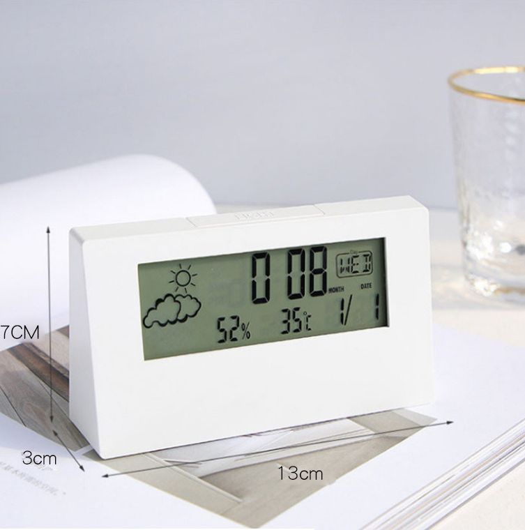 Thermometer Hygrometer Creative Weather Display Luminous Night Light Electronic Alarm Clock