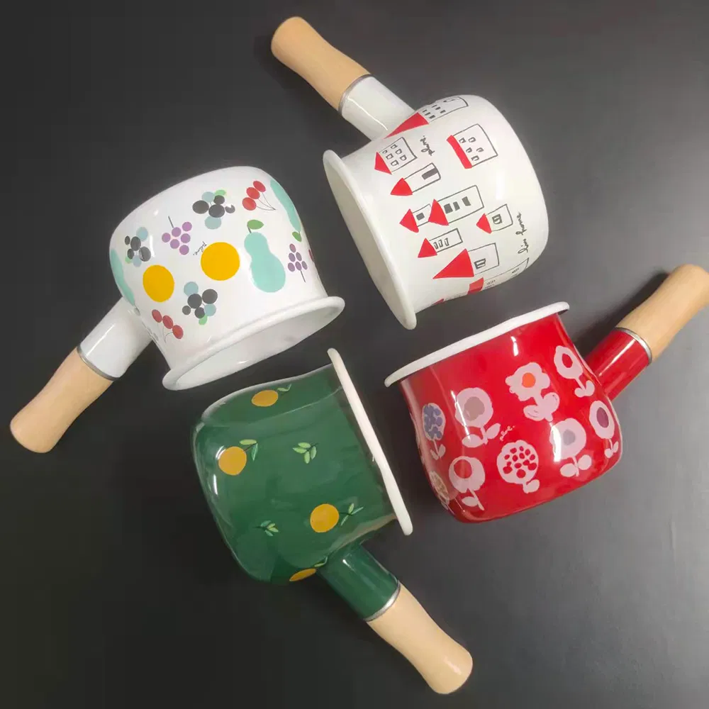 Japanese Mini Snow Pan Induction Carbon Steel Cookware 10cm Enamel Milk Pot Mini Cooking Pans