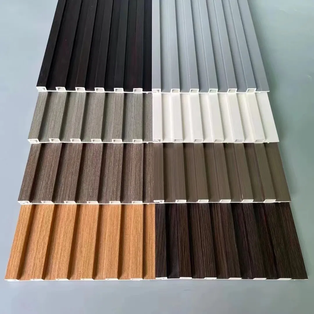 Co-Extrusion Fluted WPC Castellated Cladding WPC Wall Panel