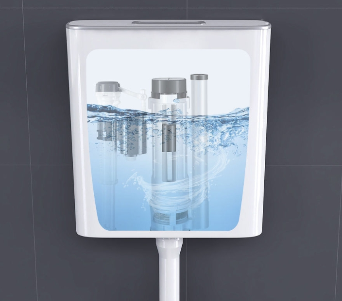 Fluor Modern Dual-Flush Water Saving Toilet Tank PP Material