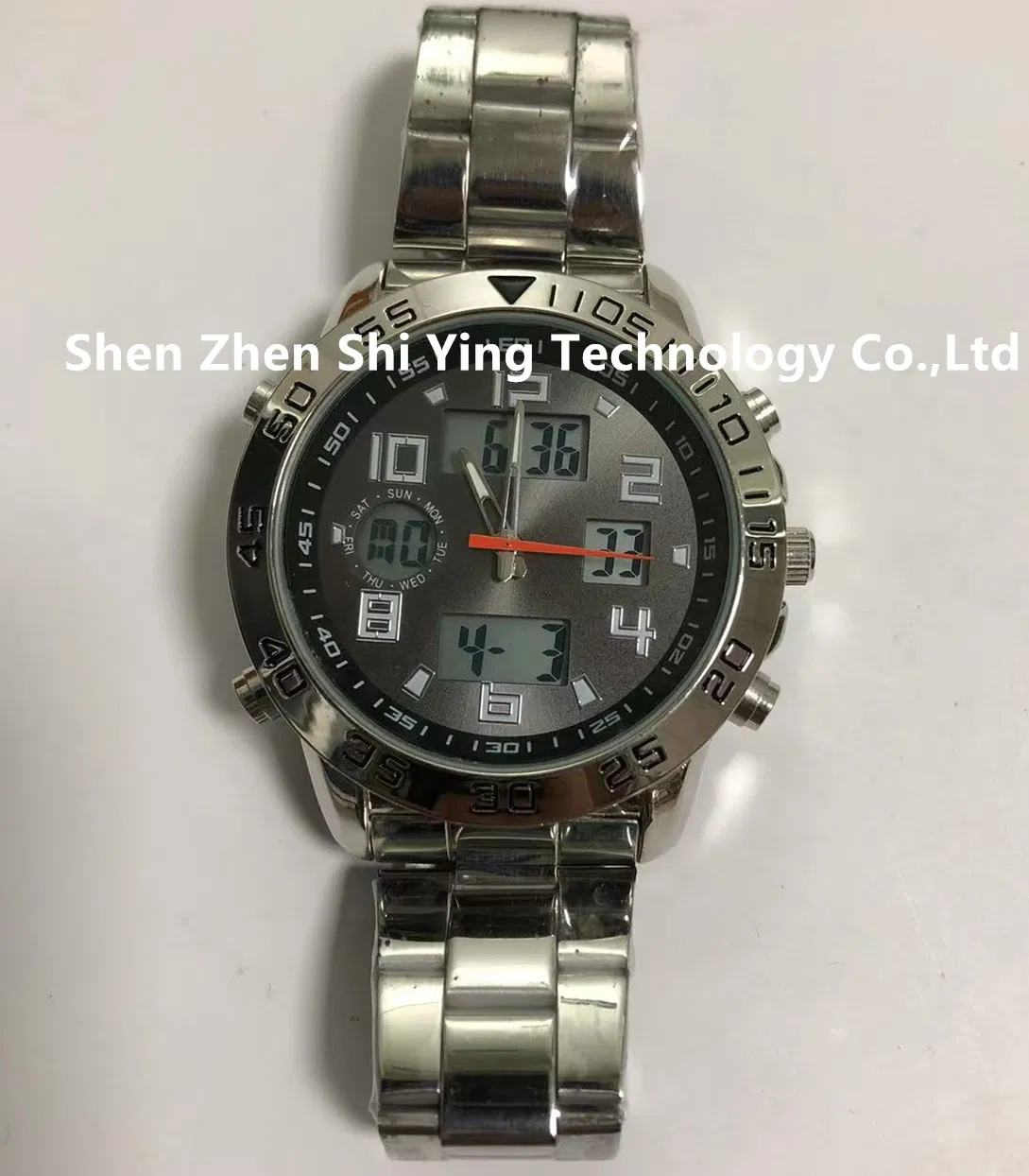 Customized Logo Waterproof Men's Sport Analog Digital Watch for Promotion Gift