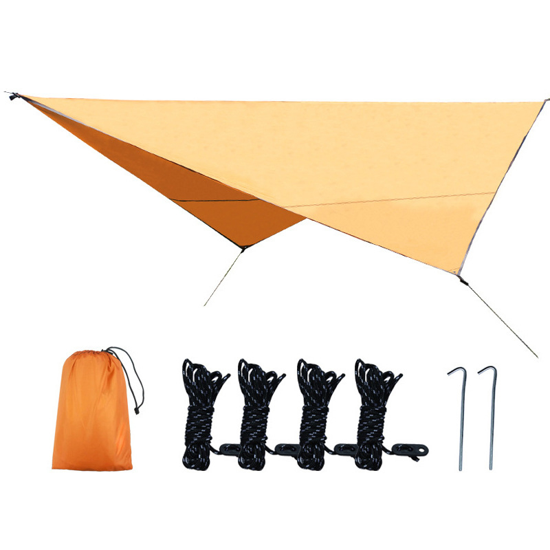 Heavy Duty Outdoor Camping Tent Tarp Rain Fly Picnic Mat Hammock Orange Wyz20273