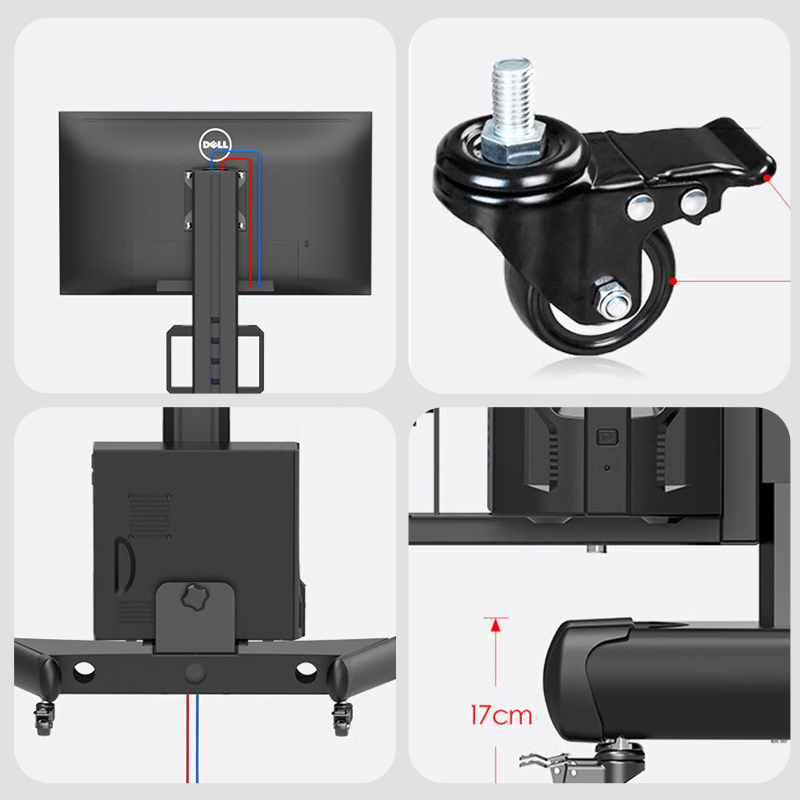 Versatile Medical Trolley Cart with Two Large Storage Trays