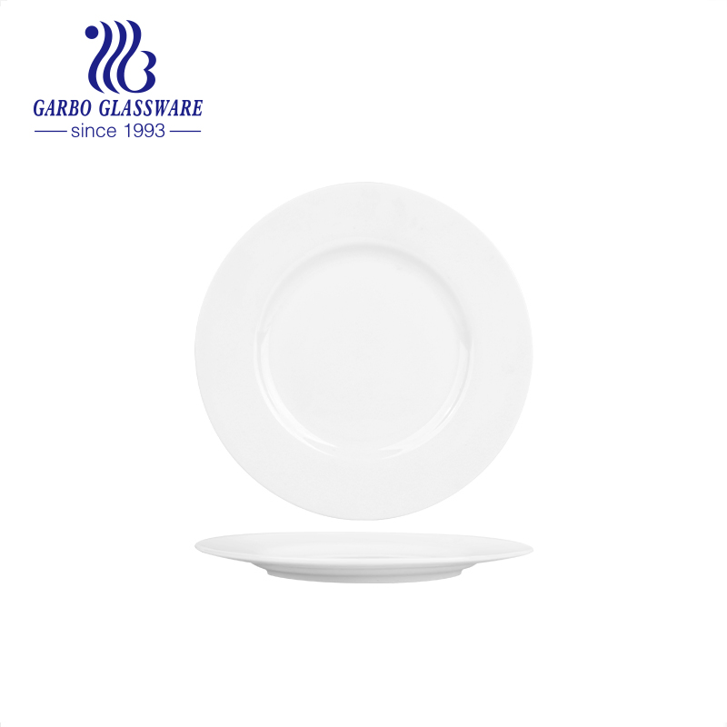 Ceramic Square Special Dinner Dish Clear Porcelain Plate Dinnerware Dishes White Color Porcelain Dinner Plate for Hotel