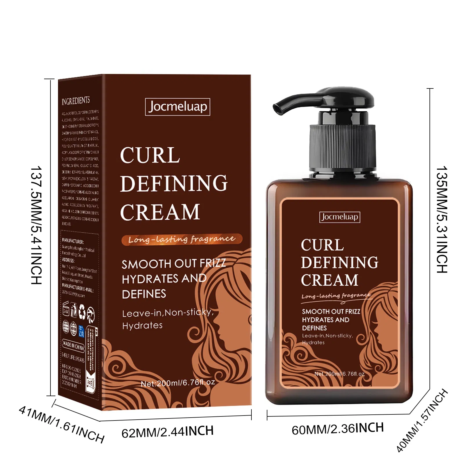 Factory OEM Customized Curl Defining Cream Hair Curling Cream Defines Curls Anti Frizz Curling Cream