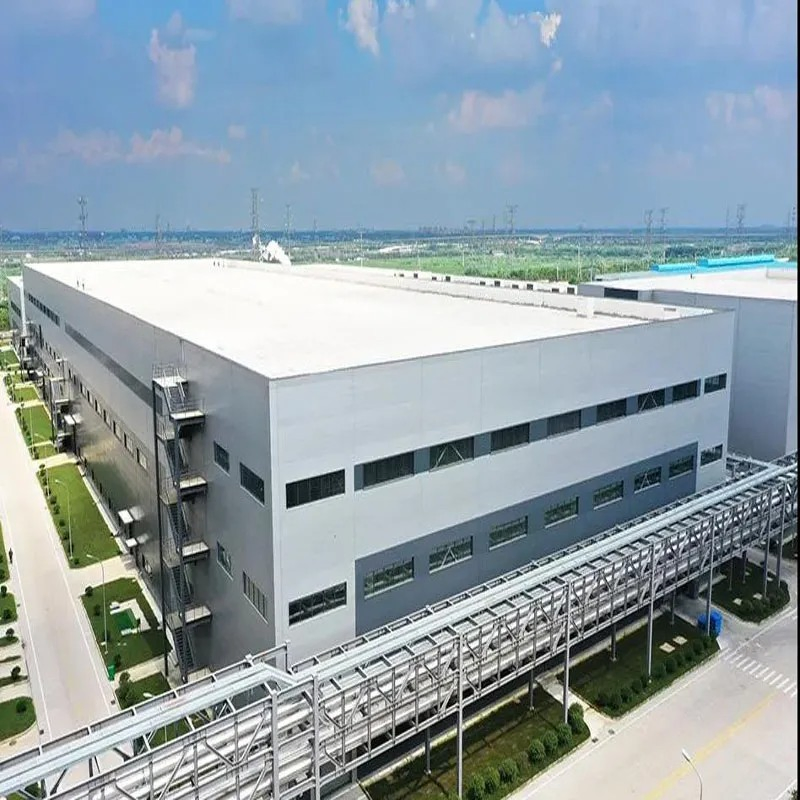 Wide Span Prefabricated Steel Structure Industrial Modular Supply Construction Metal Building Warehouse with Sandwich Panel I H Beam for Sale