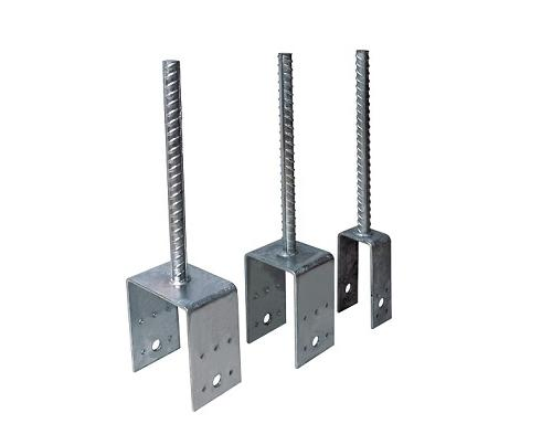 U Bracket Steel Piers Supports Wood Base Post