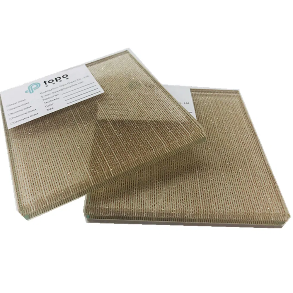 6mm + 6mm Fire Resistant Wired Bulletproof Glass for Curtain Wall (PLW-TP)