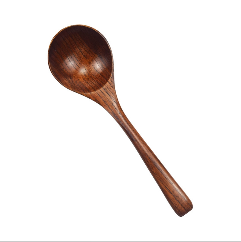 Wooden Milk Salad Soup Coffee Spoon