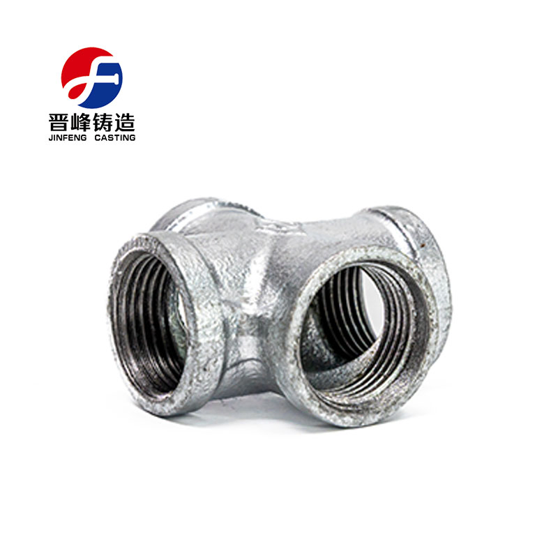 Jinfeng 300psi Grooved Equal Cross ASTM A536 Ductile Iron 4-Way Fitting