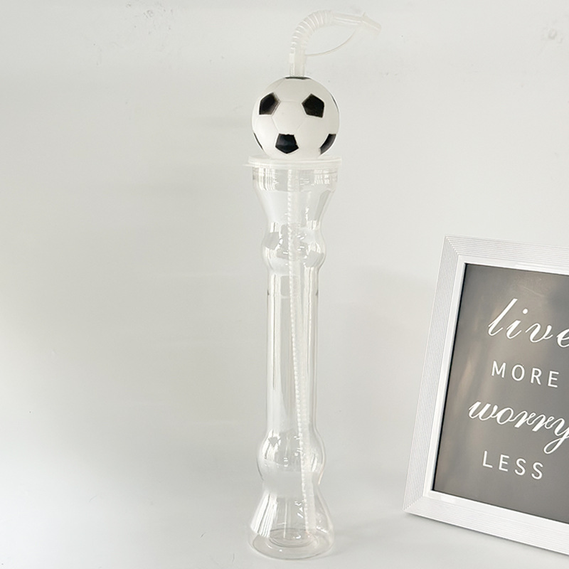 2026 Football World Cups Customized Plastic Cup Large Capacity Juice Straw Cup