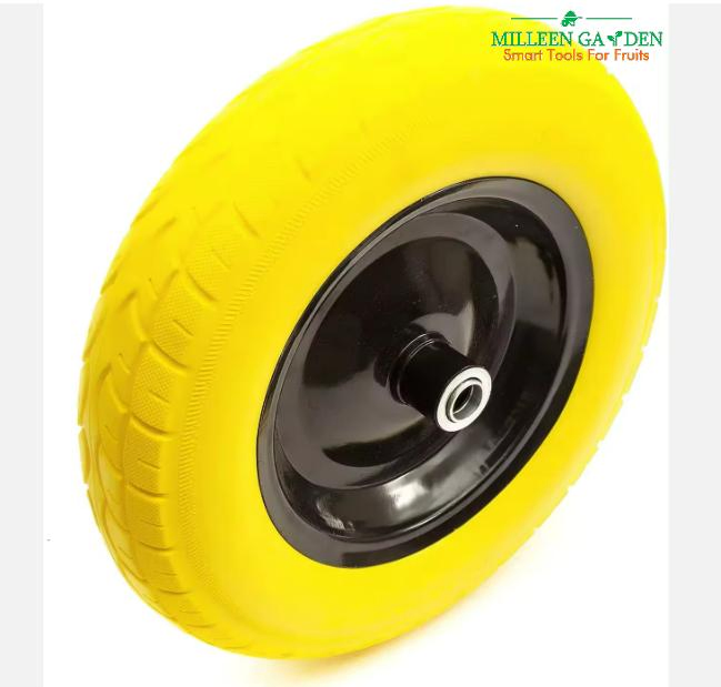 10 in. Flat Free Tire with Polyurethane Hub for Wheelbarrows, Carts and Hand Trucks
