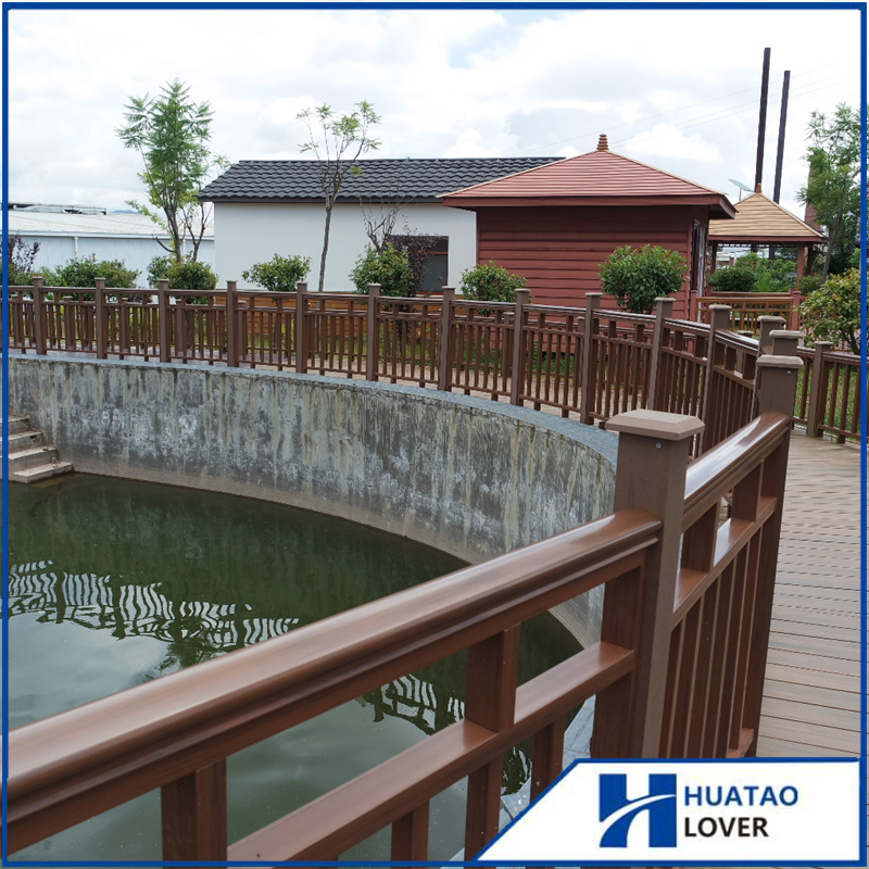 3D Embossed Fencing Board Wooden Embossing Anti UV Waterproof WPC Fence