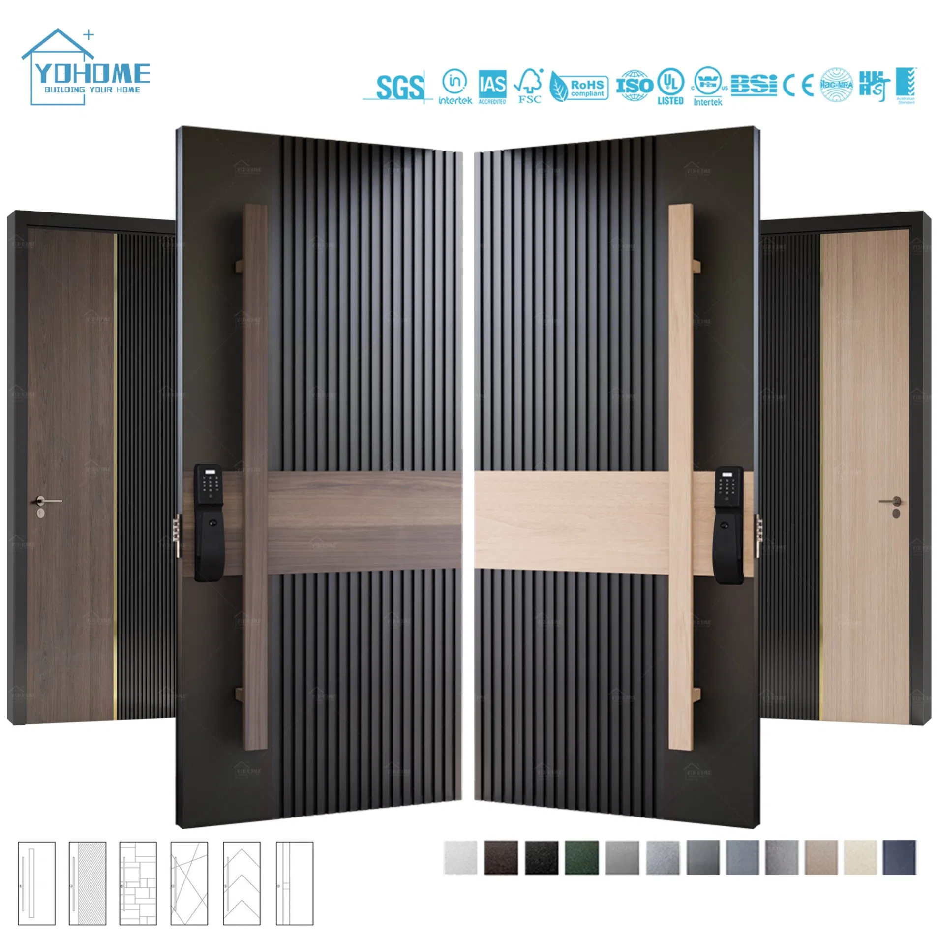 Современная входная дверь-портал для виллы