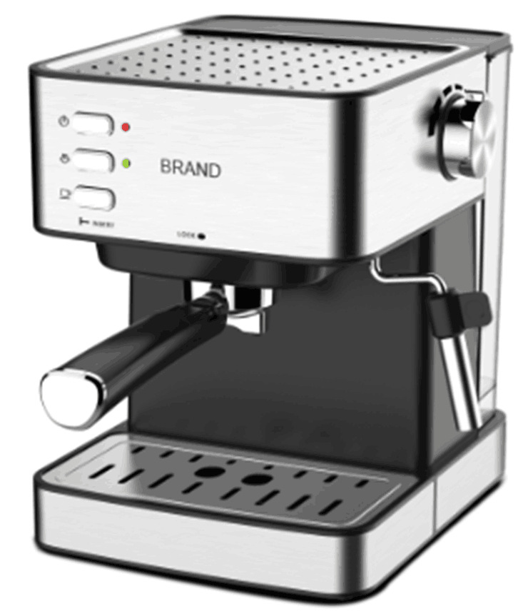 European Standard Italian Espresso Aluminum Semi-Automatic Coffee Maker Machine