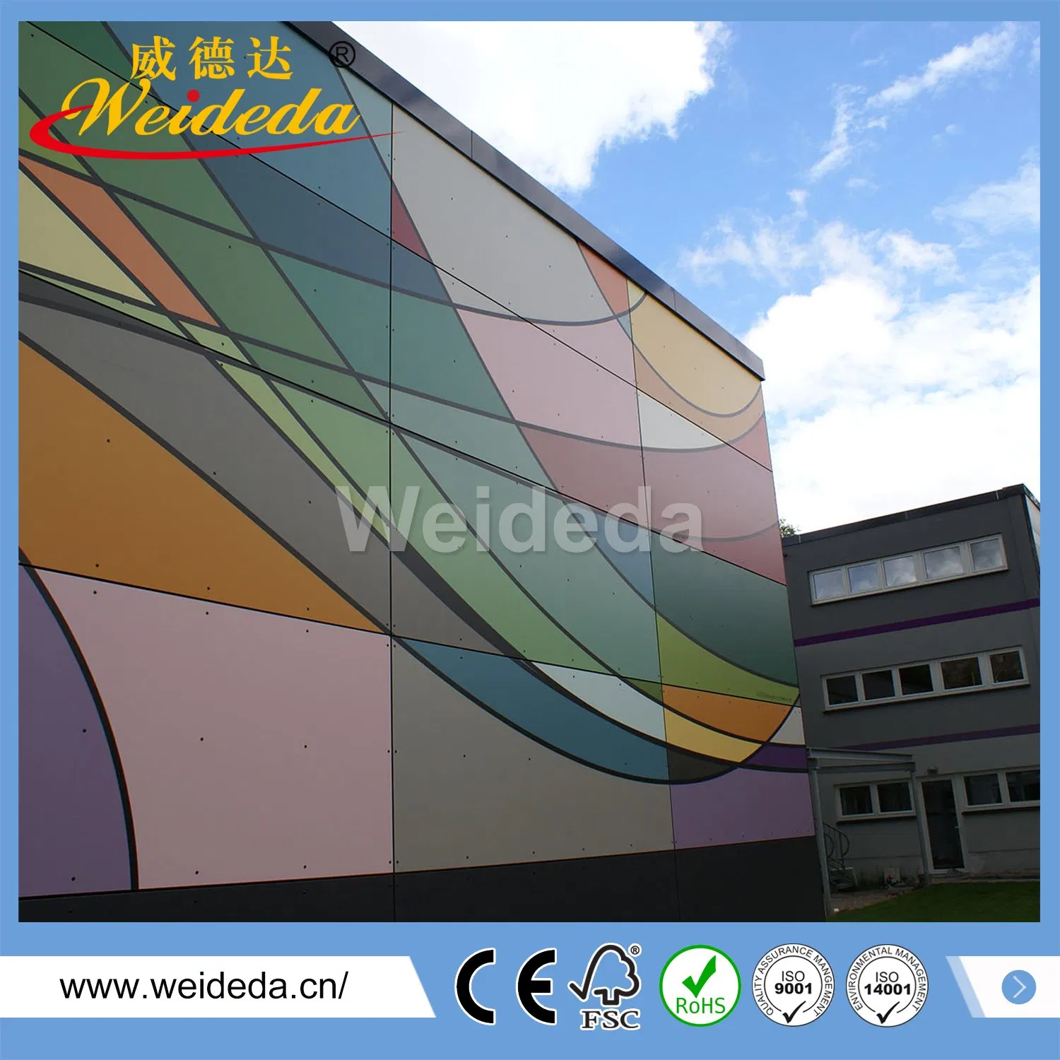 Anti-UV Film Coating HPL Exterior Wall Panels