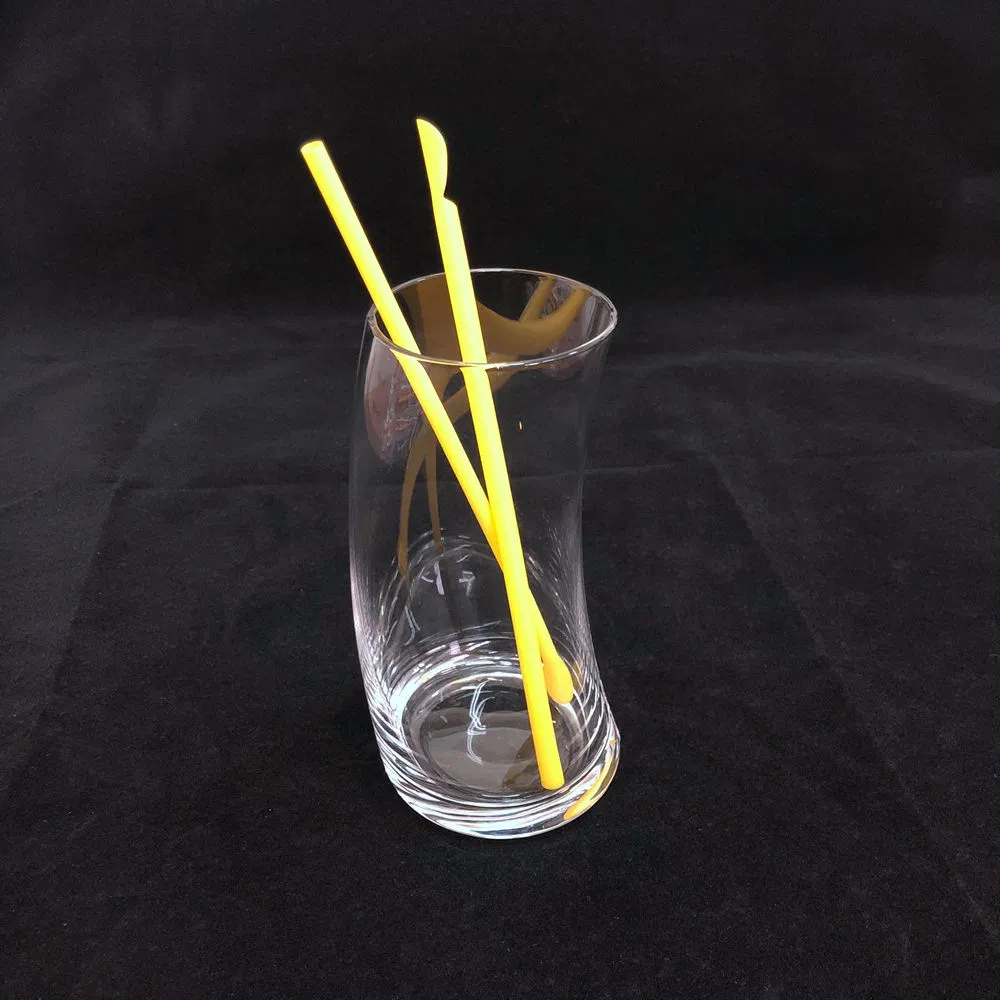 Plastic Biodegradable Straws with Spoon on The End for Bar, Restaurant, Snack Bar