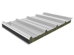 Color Steel Rock Wool Sandwich Board for Roof Thermal Insulation 950mm 1150mm
