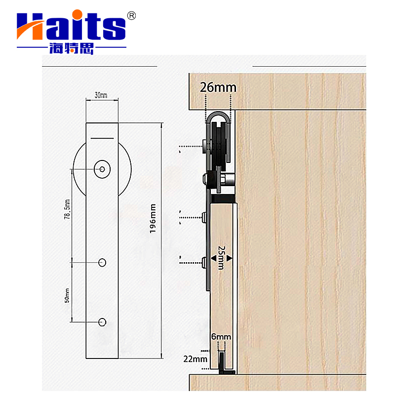 Furniture Accessories Sliding Barn Door Hardware Kits China Wholesale Factory
