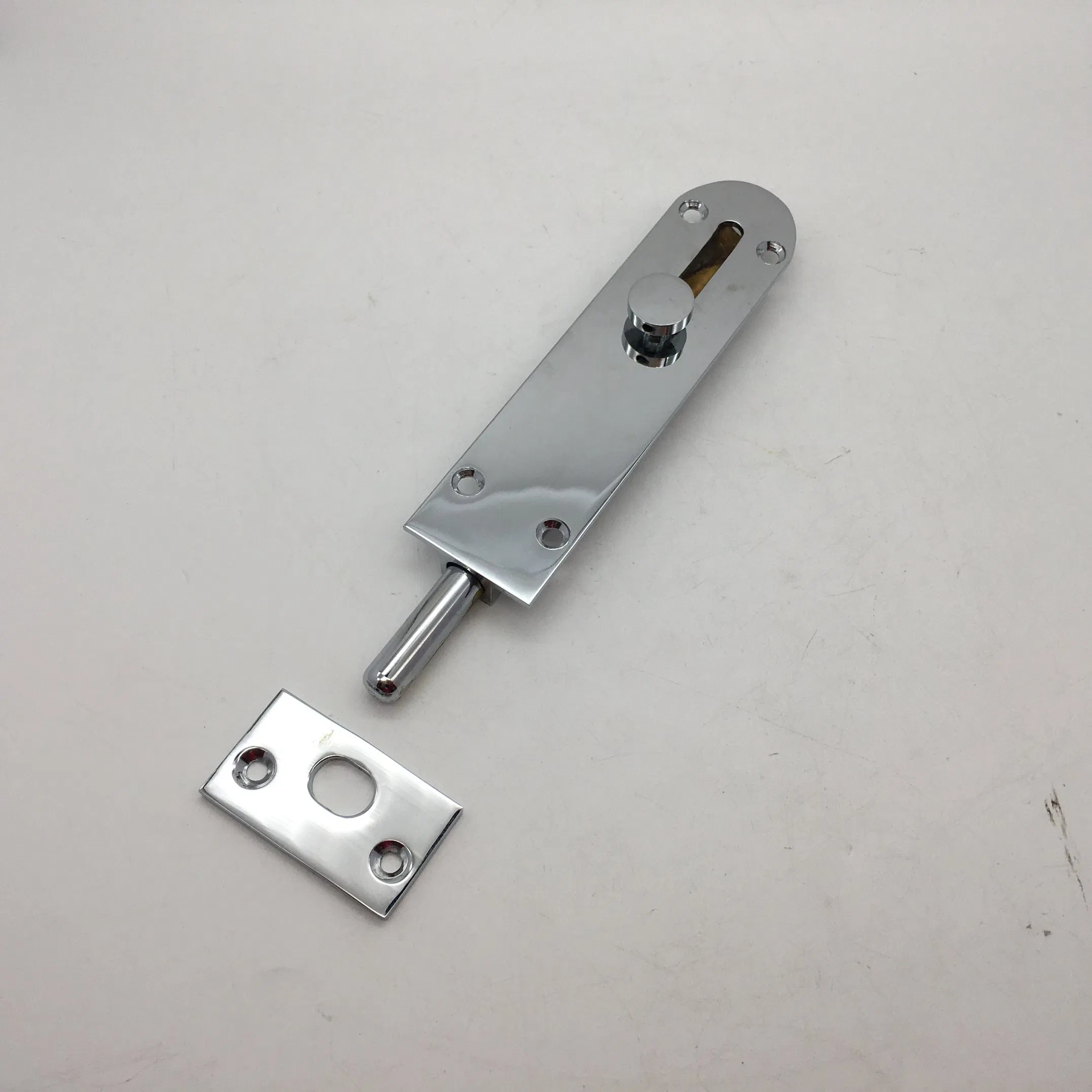 Chrome Brass Modern Brass Surface Mounted Floor Door Lock Bolt