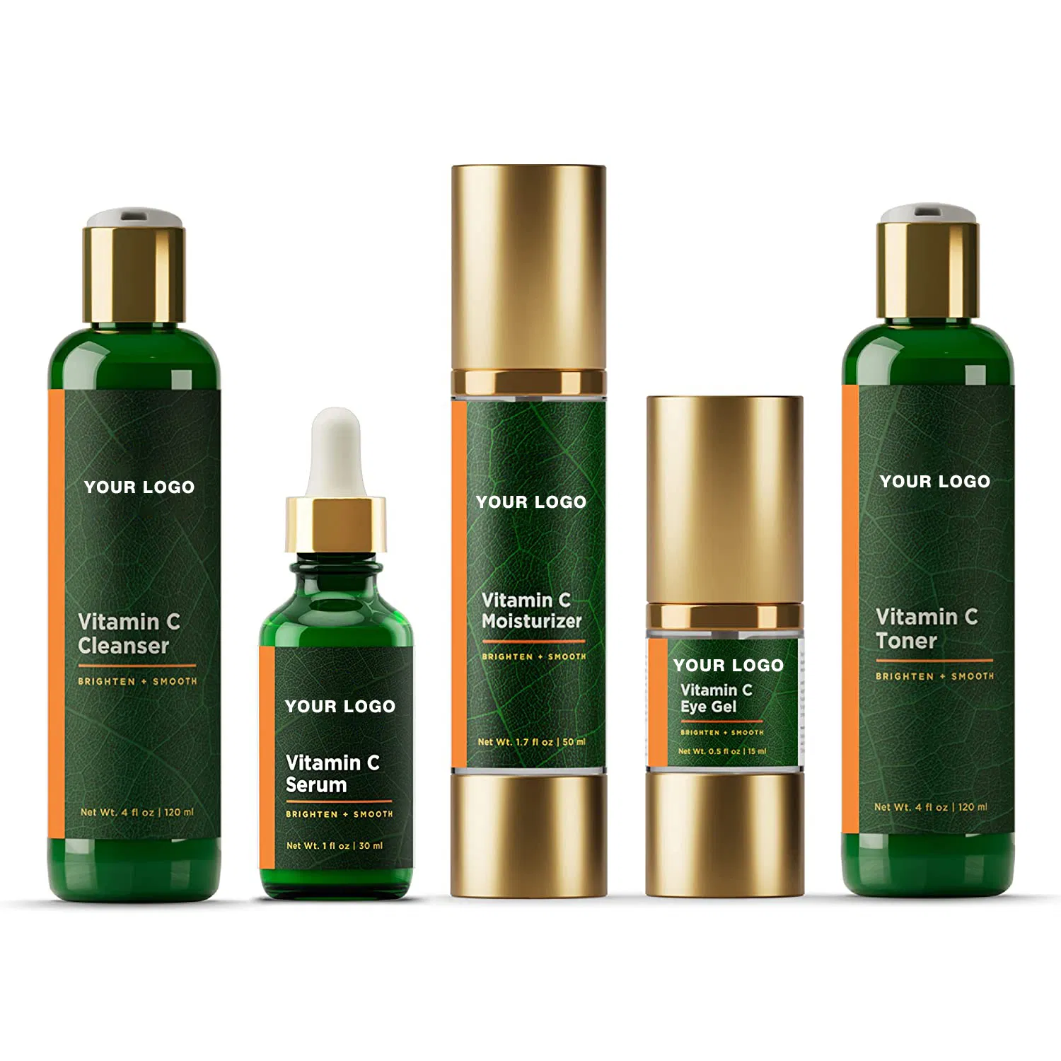 OEM/ODM Deep Cleaning Facial Cleanser Skin Care Serum Face Moisturizer Moisturizing Toner Vitamin C Skincare Set