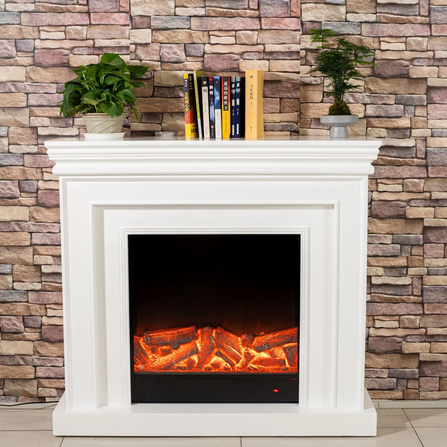 New High Fashion Home Appliance Wooden Mantel Electric Fireplace for Warm Use