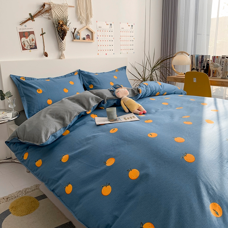 Chinese Home Textile Manufacturers Supply and Wholesale Nordic Style Series High Count 100% Cotton Bedspread Bedding Four-Piece
