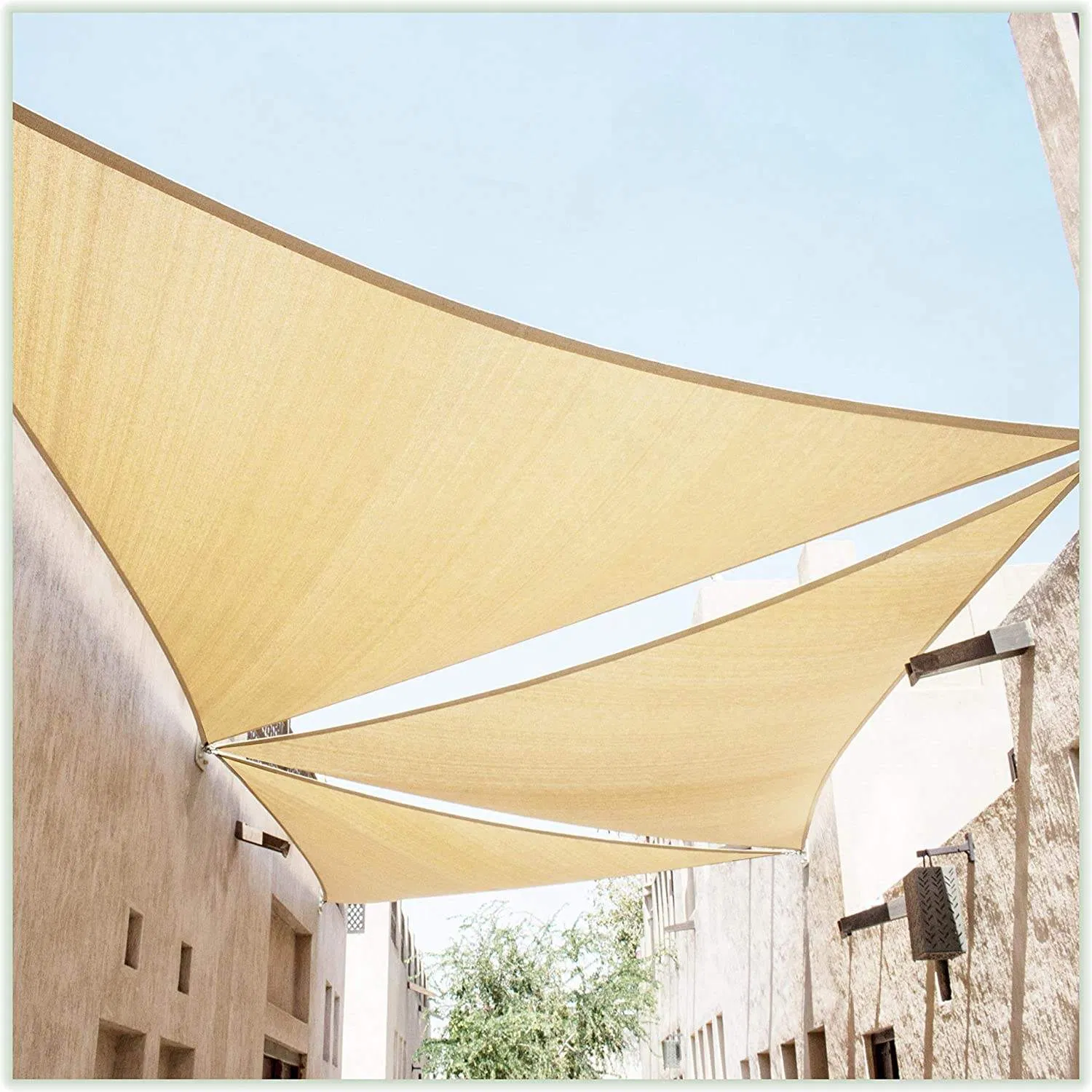 Outdoor Triangle Sun Shade Sail UV Resistant Awning for Patio Garden