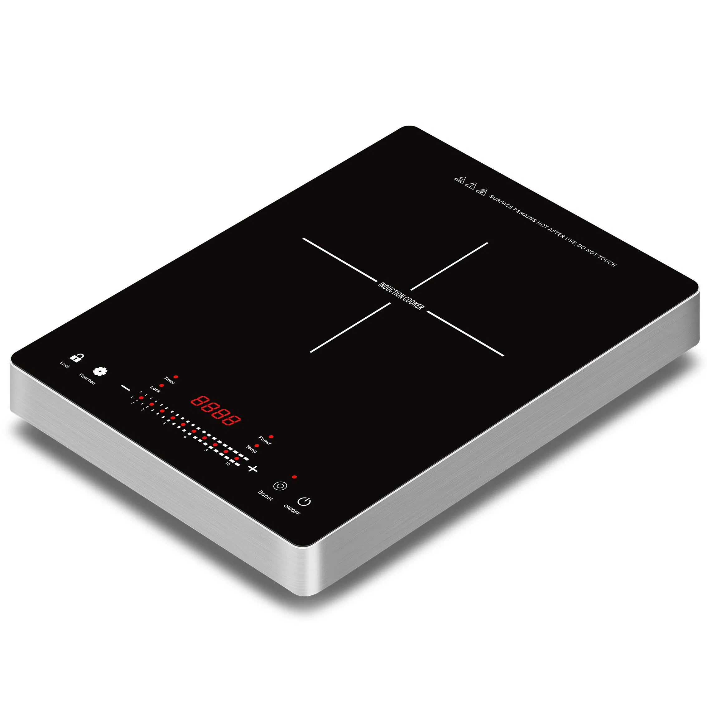 Highest Watt Induction Cooktop with Handle and Slider Sensor Touch Control Design Strong Aluminum Body