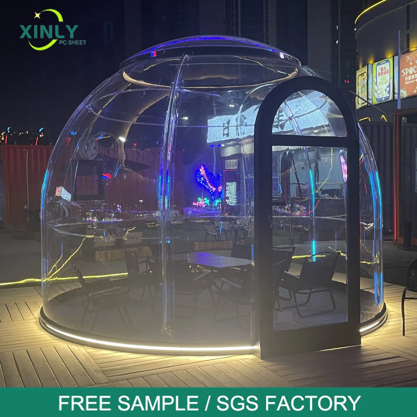 Luxury Round Transparent Dome Glamping Hotel House Resort Polycarbonate Bubble Tent